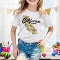 thumbnail image 2 of HABDGIKS T-Shirts Filles Doux Enfants la R.I.P Décontracté Imprimé Lettre Col Rond Manches Courtes, 2 of 4