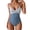 Gray #030, variant on Women's One Piece Swimsuits Tummy Control Front Cross Bathing Suits Tie Back Slimming V Neck Swimwear Dark Gray XL