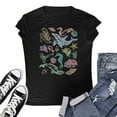 thumbnail image 4 of Womens Fashion Tees Tops Oversized Loose Short Sleeve Graphic Summer Loose Fit Lightweight Outfits Clothes 2025, 4 of 4