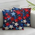 thumbnail image 3 of nygtbtfer Red Blue Stars American Print Throw Pillow Covers Soft Corduroy Pillowcase  Decorative Cushion Cover Modern Square Cushion Cases for Living Room Bed Sofa Bedroom Pillow Included White, 3 of 7
