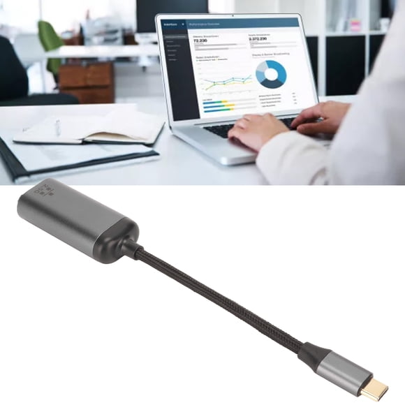 Adaptador De Red USB Tipo C A RJ45, Adaptador USB C A Cable Ethernet Tejido 2500M Transferencia Rápida Plug And Play Compacto Para Tabletas