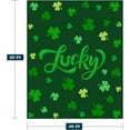 thumbnail image 2 of St Patricks Day Kids Throw Blanket Small Decorative Green Lucky Shamrocks Blanket Girls Boys Child Baby Bed Soft Fuzzy Plush Fleece Blanket Saint Patricks Day Irish Blanket 40x50, 2 of 6