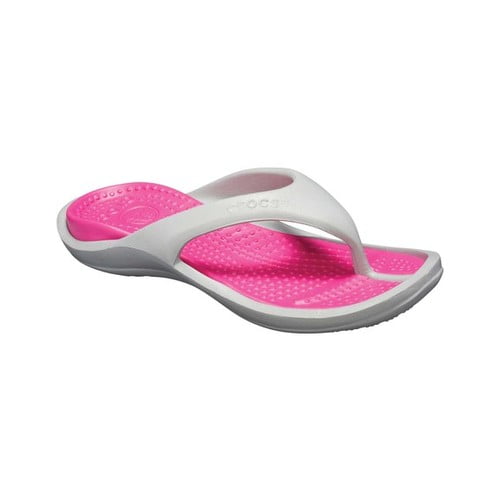 crocs flip flops pink