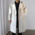 thumbnail image 3 of Aihuaihua Mens Trench Coat Single Breasted Outerwear Top Lapel Collar For Men Cardigan Jackets for Men Fall Spring Beige XL, 3 of 5