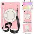 thumbnail image 1 of Funda para iPad Air de 10,2 pulgadas (2019/2020) con correa para el hombro, soporte de anilla grande, portalápices, protección contra caídas, duradera., 1 of 5