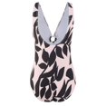 thumbnail image 4 of Gibobby Batas de baño mujeres spa Traje de baño sexy con cintura conservadora para mujer Traje de baño con estampado de hojas Bikini Trajes de baño de un(Negro,G), 4 of 5