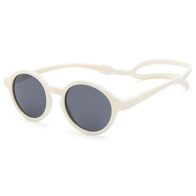 Gafas de sol polarizadas para bebé COASION con correa 0-12 meses Blanco