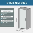 thumbnail image 3 of Classy 28-30"x72" Semi-Frameless Shower Door in Matte Black,Water Repellent Glass with Seal Strip Parts and Handle,6mm Glass Shower Door, 3 of 22