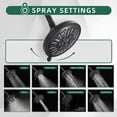 thumbnail image 5 of Akicon Shower Head High Pressure Rain Shower Head, 8-Setting 5.5 Inch Fixed Showerhead with Adjustable Angle, Anti-Clogging Nozzles, Easy Install, Excellent Replacement for Bathroom, 5 of 6