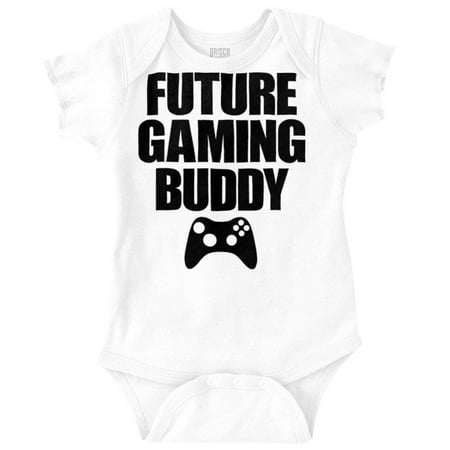 

Future Gaming Buddy Gamer Dad Joke Romper Boys or Girls Infant Baby Brisco Brands 24M