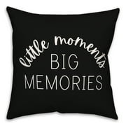 Creative Products Big Memories Black 18 x 18 Indoor / Outdoor Pillow