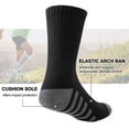 thumbnail image 3 of DIFFYBOX Mens Cushioned Athletic Crew Socks, 5 Pairs Moisture Wicking Breathable Work Hiking Running Socks for Men Size 10-13 & 13-15, 3 of 8