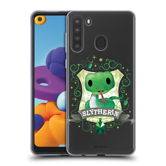 Head Case Designs Officially Licensed Harry Potter Deathly Hallows II Slytherin Soft Gel Case Compatible with Samsung Galaxy A21 (2020)