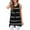 Stripe Black, variant on Womens Summer Casual Tank Tops Sleeveless V-Neck Tees Pleated Tunic Blouses Shirt