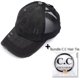 thumbnail image 2 of Ponycap Messy High Bun Ponytail Adjustable Glitter Mesh Trucker Baseball Cap, 2 of 5