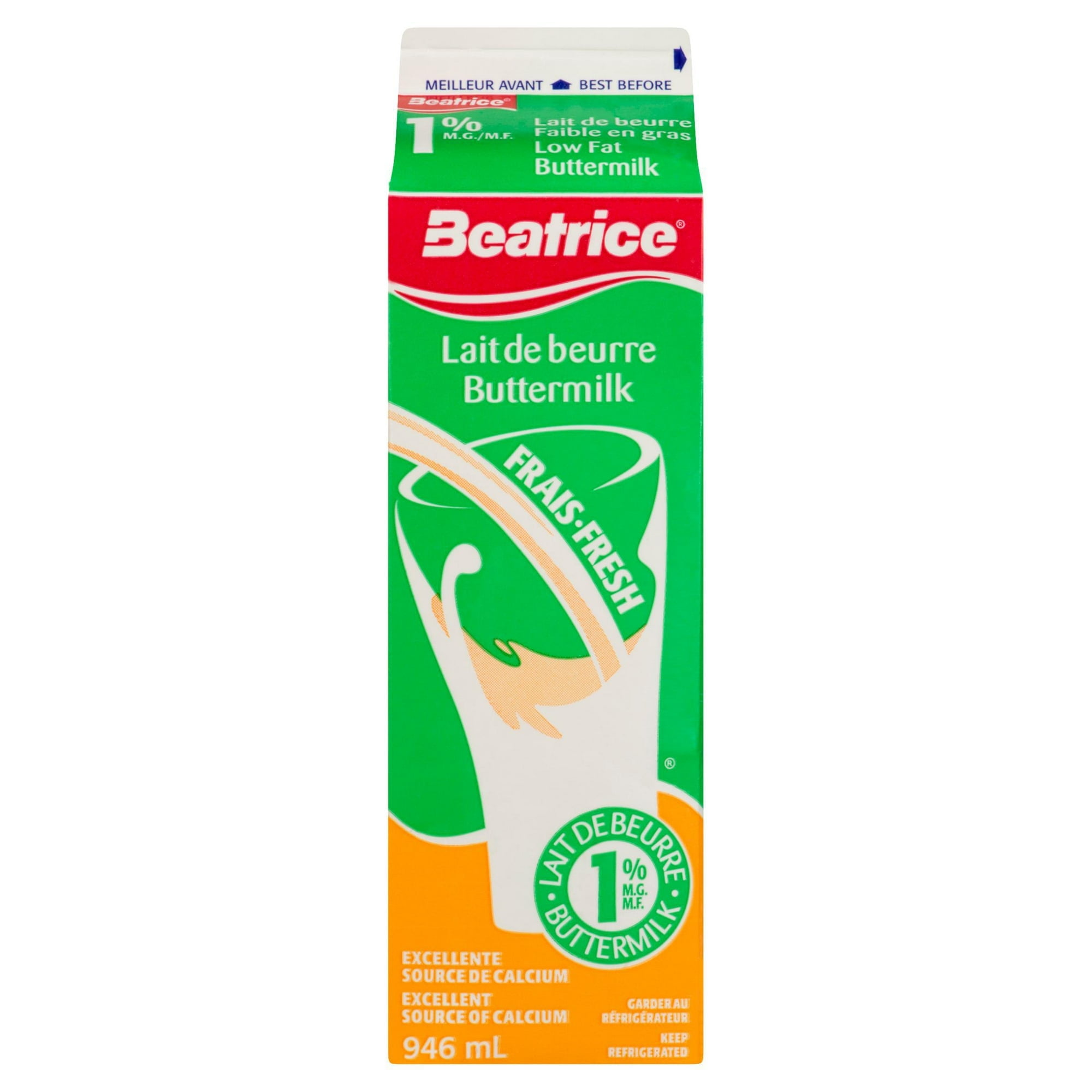 lait de beurre beatrice 1%
