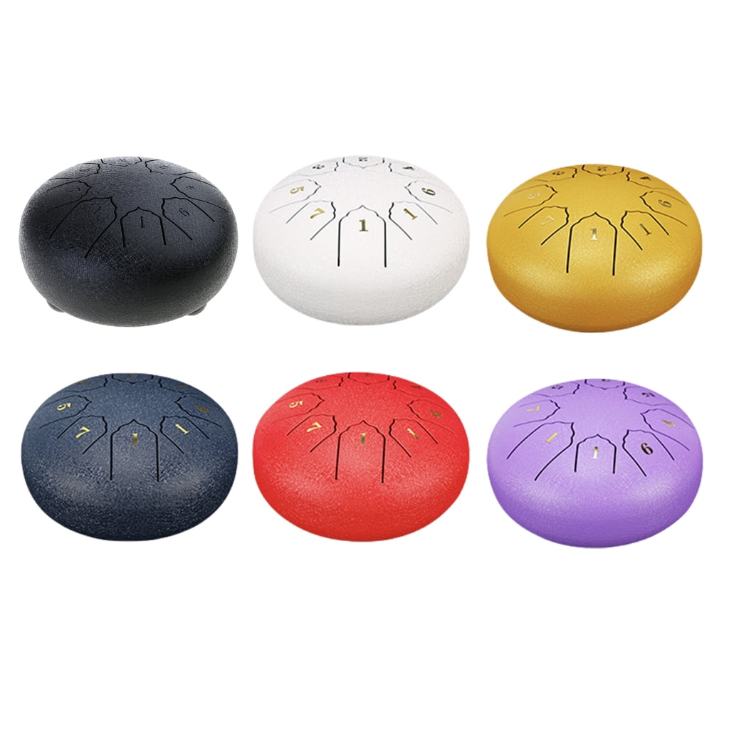 6Inch 8 Tone Handpan Drum with Drumsticks & Bag, Percussions Instrument for Yoga