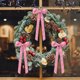 thumbnail image 5 of Lazos para árbol de Navidad (1 unidad), adornos de terciopelo de 13 x 26 cm, cintas decorativas para guirnaldas, coronas y adornos navideños para el hogar (rosa)., 5 of 8