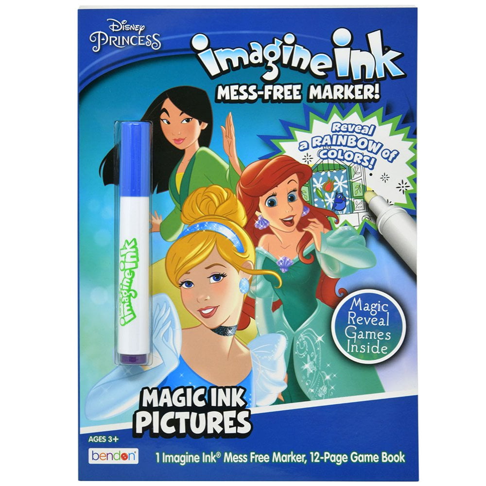 Disney Princess 12-Page Imagine Ink Coloring Pad; Stickers Disney Princess 12-Page Imagine Ink Coloring Pad; Stickers