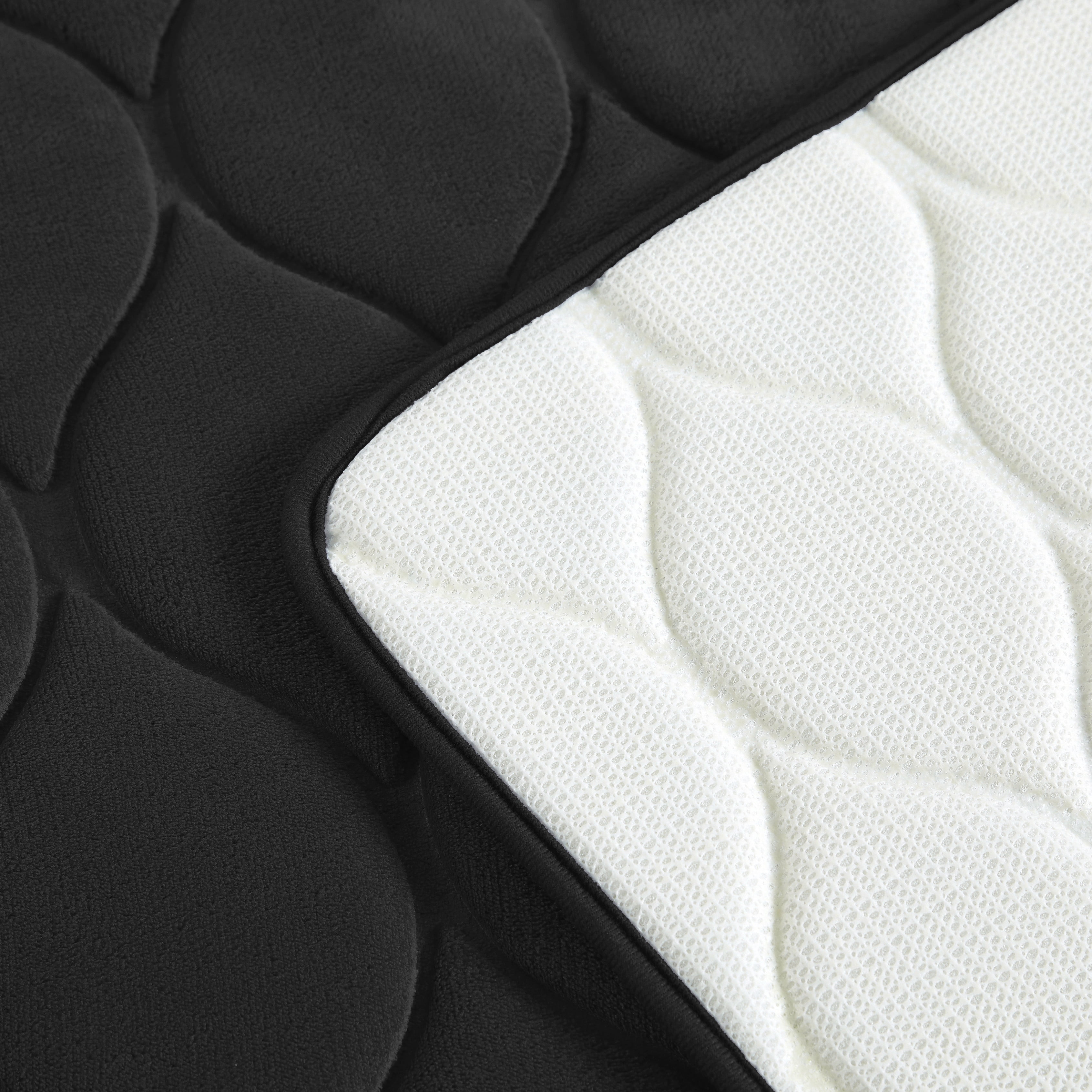 Yafa Home Fashion 1pc:24" X 35" Bath Rug, Memory Foam; Machine Washable, Water Absorbent & Non-Slip Bathmats(Black)