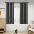 thumbnail image 4 of Deconovo Rideaux de Fenêtre à Oeillets Unis, Isolés Thermiquement, Assombrissants pour Chambre, 42x54 Pouces, Gris Foncé, Ensemble de 2, 4 of 6