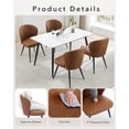 thumbnail image 4 of Yeshouse juego de 2 sillas de comedor modernas tapizadas en tela beige, sin brazos, respaldo ergonómico y patas de acero resistentes, ideales para cocina, sala, comedor o restaurante, 4 of 7
