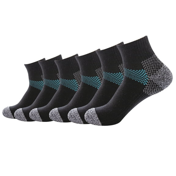 Hehanda 6 Pairs of Terry Bottom Thickened Sports Socks Men's Warm Casual Socks
