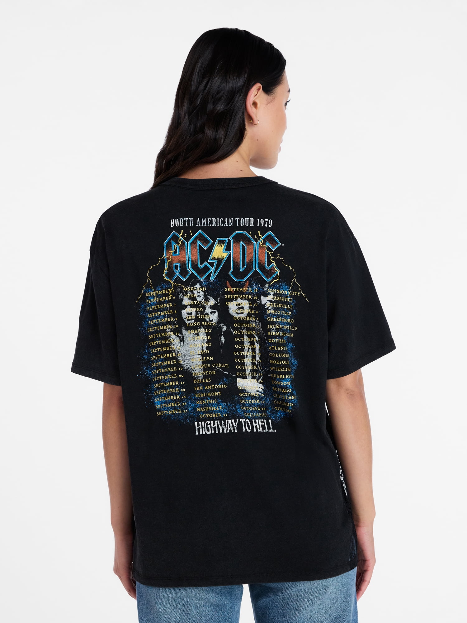 AC/DC Women's Highway to Hell Tour Graphic Tee, Sizes XXS-XXL