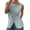 Light Blue, variant on Womens Vest Top Trendy Button Up Tank Tops Asymmetrical Y2k Going Out Top Pink M