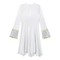 thumbnail image 6 of DPOIS Women Liturgical Praise Dance Dress Worship Praise Tunic Church Praisewear White L, 6 of 7