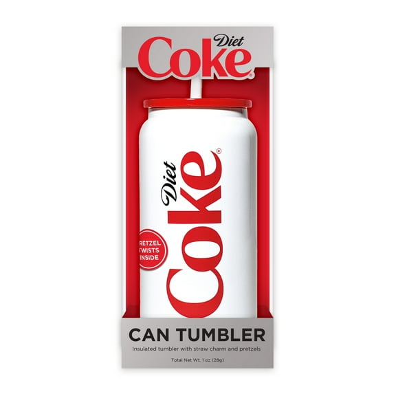 Diet Coke Insulated Tumbler and Mini Pretzel Twists Gift Set