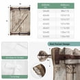 thumbnail image 6 of Farmhouse Wood Grain Balloon Curtains for Windows, Bedroom Curtains 54 Inch Length, Vintage Country Barn Gate Brown Tie Up Curtains Panels Thermal Insulated Bathroom Curtains Window 42"x54", 6 of 8