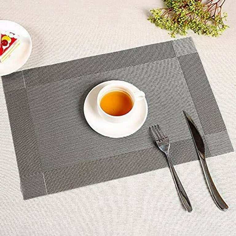 Anqidi 4Pcs Non-Slip Placemats Washable PVC Placemats and Coaster