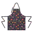 thumbnail image 2 of Pioneer Flower Floral Print Pattern Apron for Women and Men, Cotton Linen Waterproof with Pockets, Adjustable, 33x27 Inch for Kitchen, Gardening, BBQ, Salon, 2 of 6