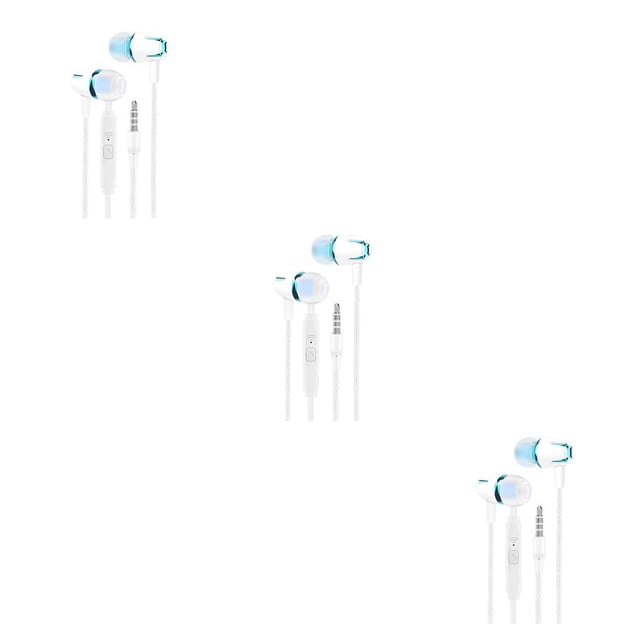 Sidaley Auricular para juegos con cable para teléfono móvil con micrófono para acampar y viajar en la oreja auriculares suaves para auriculares de Type4 NO4