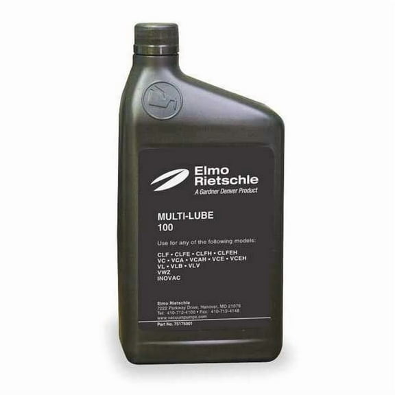 Elmo Rietschle Vacuum Pump Oil,Mineral,Quart,ISO 46 75175010
