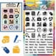 thumbnail image 1 of Iconos de trabajo Planificación Tiempo Sello transparente Sellos de artesanía transparentes, 1 of 9