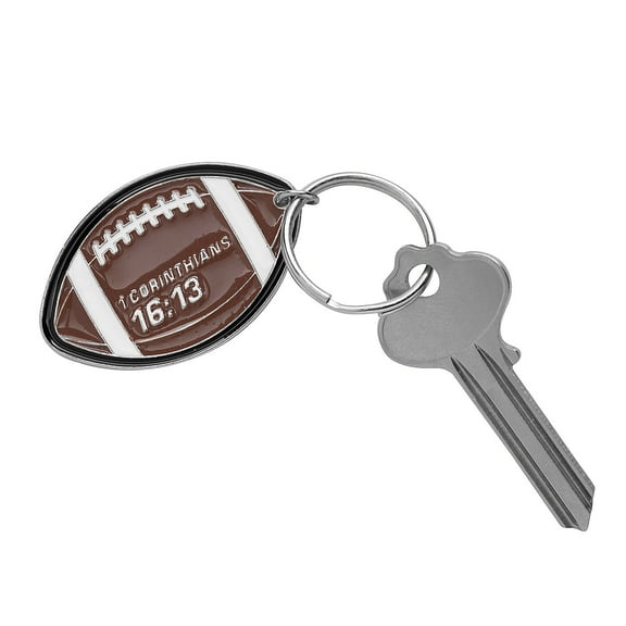 Fun Express 1 1/4" x 1 3/4" Religious Double-Sided Football Keychains