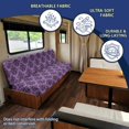 thumbnail image 5 of Binienty Purple Damask Print 2 Piece RV Jackknife Sofa Slipcover Stretchy Washable Non-Slip Elastic Bottom Stain Resistant Universal Fit Protector for Camper Trailer Interior, 5 of 7