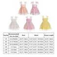thumbnail image 4 of IBTOM CASTLE Baby Girls Tutu Dress Summer Sleeveless Backless Princess Birthday Party Dresses Sequin Ruffle Tulle Bowknot Sundress 5-6 Years Peach Pink Stars, 4 of 8