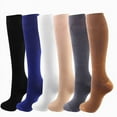 thumbnail image 2 of Compression Stockings Men Women 20-30 MmHg Nursing Cycling Socks Blood Circulation Promotion Slimming Compression Socks 33165 XXL, 2 of 6