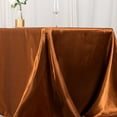 thumbnail image 6 of BalsaCircle 90" x 132" Satin Rectangular Tablecloth Cinnamon Brown, 6 of 8