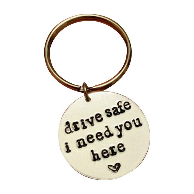 Trucker Driver Keychain Pendant Silver Stainless Steel Creative Holiday Gifts