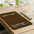 thumbnail image 4 of CounterArt "Natural/Brown' 4-Pack Faux Basket Weave Reversible Placemats, 4 of 8
