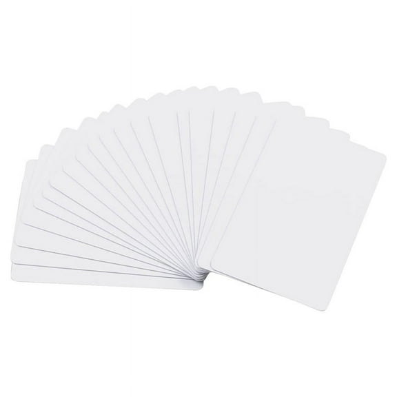 20 Pack Premium Blank PVC Cards, CR80 30Mil Graphic Quality White Plastic Cards for Photo ID Badge Printers