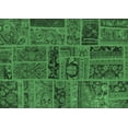 thumbnail image 1 of Ahgly Company Indoor Rectangle Patchwork Emerald Green Transitional Area Rugs, 8' x 12', 1 of 4