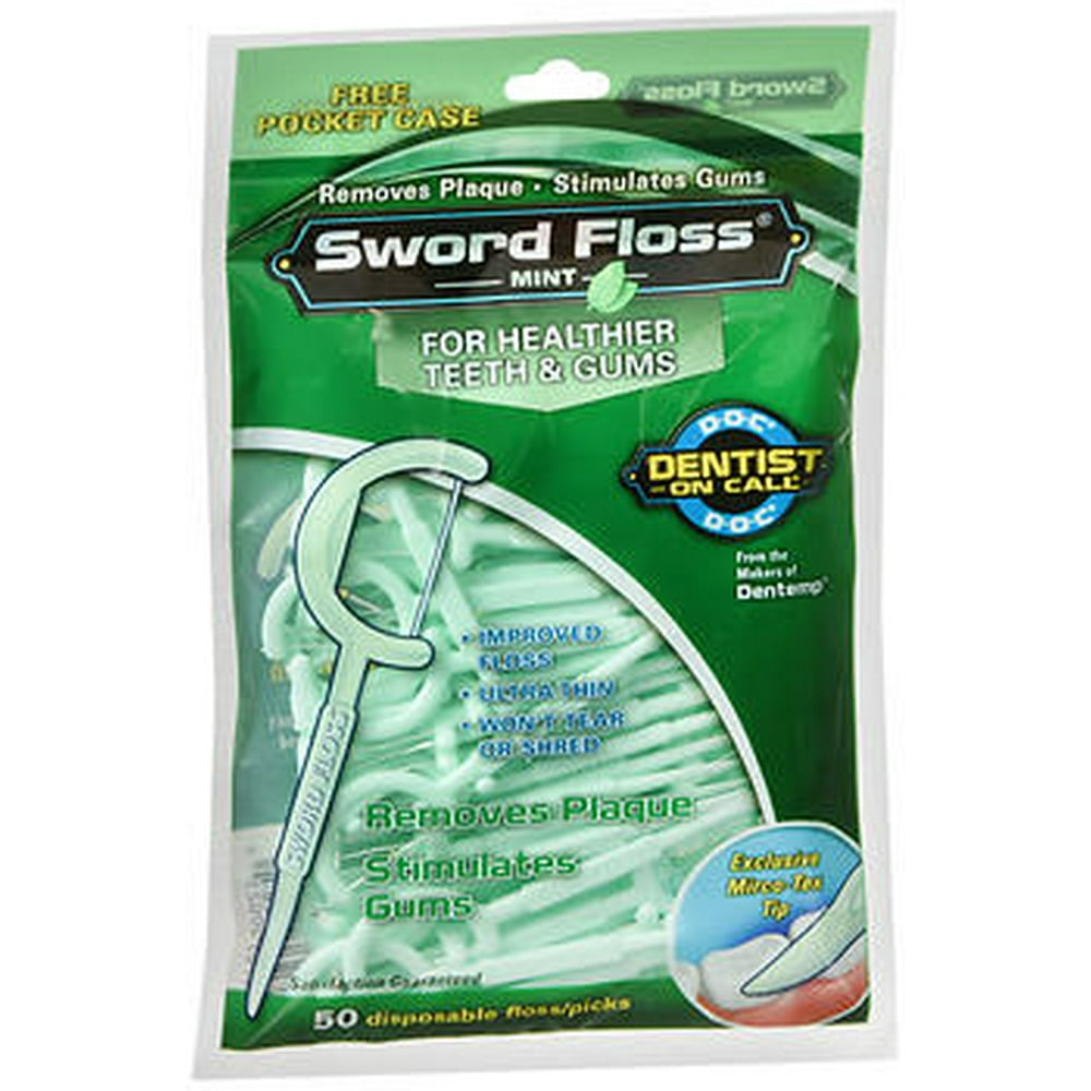 Sword Floss Disposable Floss/Picks Mint 40 Each