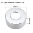 thumbnail image 2 of Uxcell 2.4''x0.98'' Round Escutcheon Chrome Plating Plate Stainless Steel Silver Tone 1pcs, 2 of 3