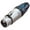 Black, variant on Rapco Neutrik XX-Series XLR 3-Pin Inline Connector Silver Contacts Female