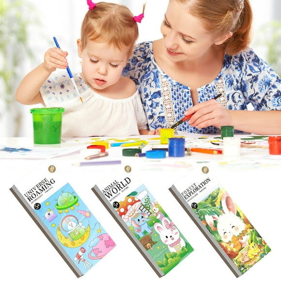 Set de libros para colorear de acuarela | Libros de dibujo de acuarela de graffiti de bolsillo | Paquete de 5 Cartón Portátil | Incluye pincel | Ideal para principiantes y viajes | Desarrollo de